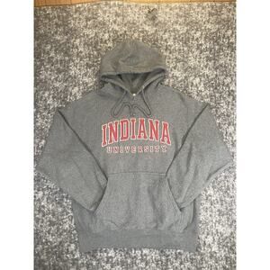 Vintage University of Indiana Pro Weave HOODIE HEAVY Sweatshirt Mens Medium